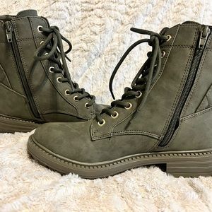 Olive Green Boots Size 6